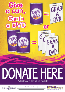 Cans4Films 2012 Donate Here Poster